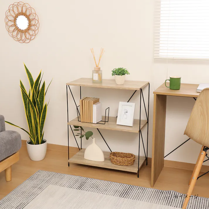 【通常WEB売価4980円】EZBO ワイヤーラック 3段 60幅 NA