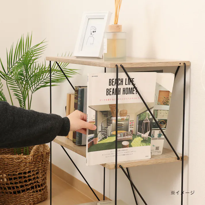 【通常WEB売価4980円】EZBO ワイヤーラック 3段 60幅 NA