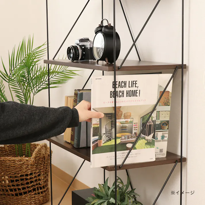 EZBO ワイヤーラック 4段 60幅 BR