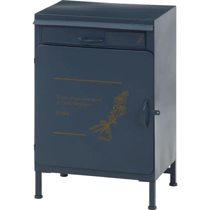 宅配ボックス マーガレット ネイビー 幅46cm高さ70cm奥行36.3cm【別送品】