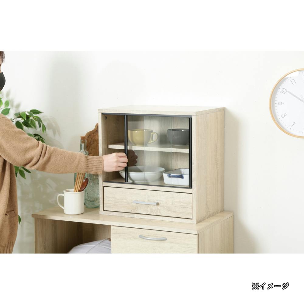 ミニキッチンキャビネット ホワイトオーク【別送品】 | キッチン収納 