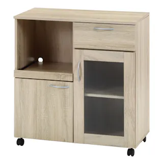 【通常WEB価格12800円】キッチンワゴン ホワイトオーク【別送品】