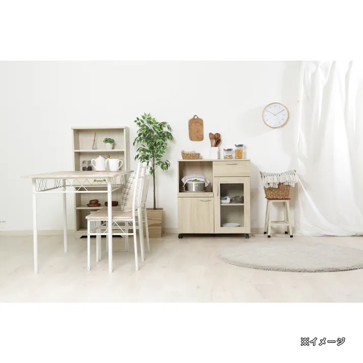 キッチンワゴン ホワイトオーク【別送品】