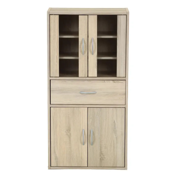 ミドルキッチンキャビネット ホワイトオーク【別送品】