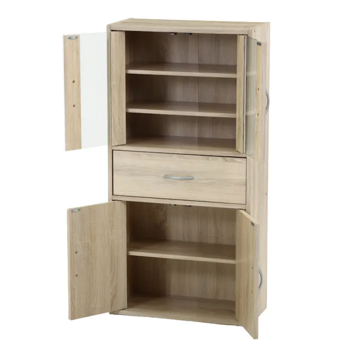 ミドルキッチンキャビネット ホワイトオーク【別送品】