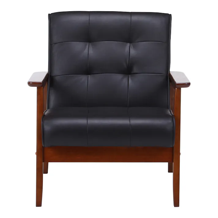 バイキャストPUソファ フレンズ ダークブラウン 1人掛け【別送品】