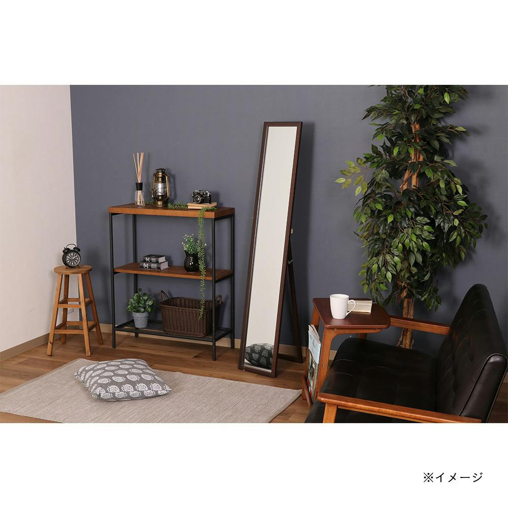 木製スタンドミラー 大きめ ブラウン 木製スタンドミラー ブラウン | ミラー・鏡 通販