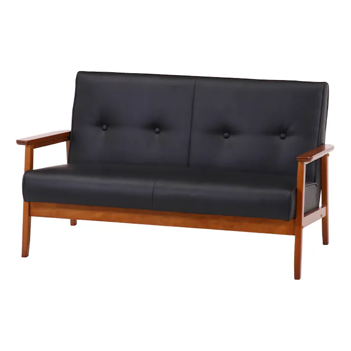 バイキャストPUソファ ミート 2P DBR【別送品】