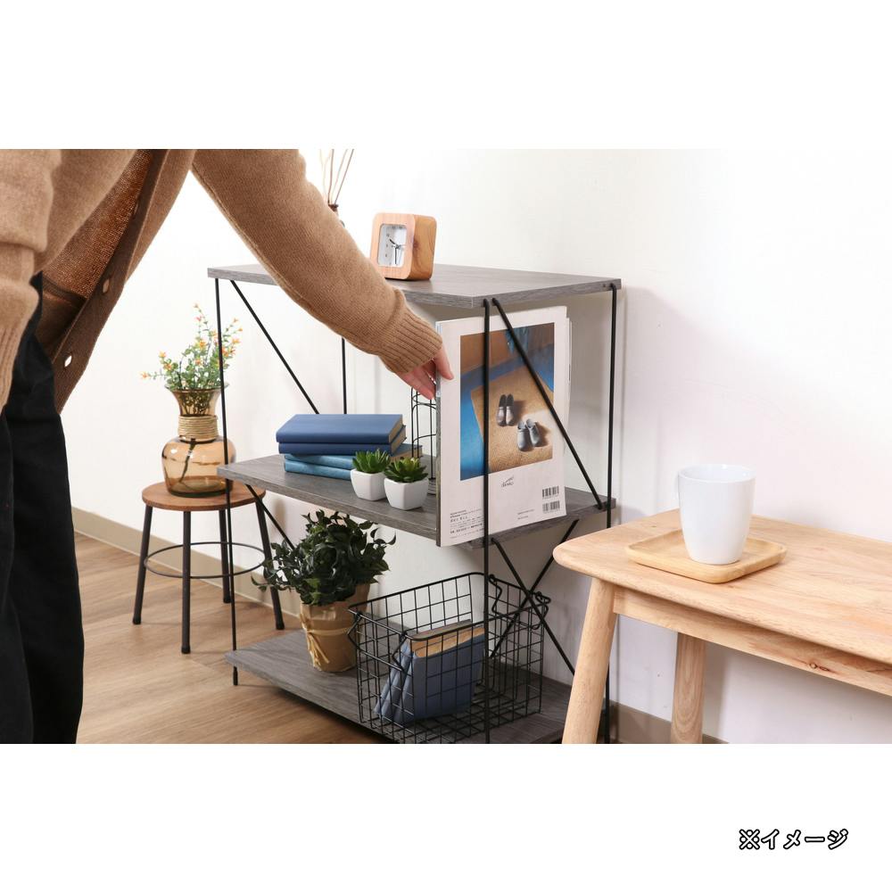 通常WEB価格4980円】EZBOワイヤーラック3段 60幅 GY【別送品