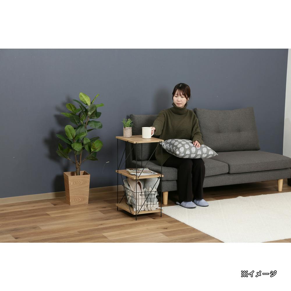 通常WEB価格3980円】EZBOワイヤーラック3段 40幅 OAK NA【別送品