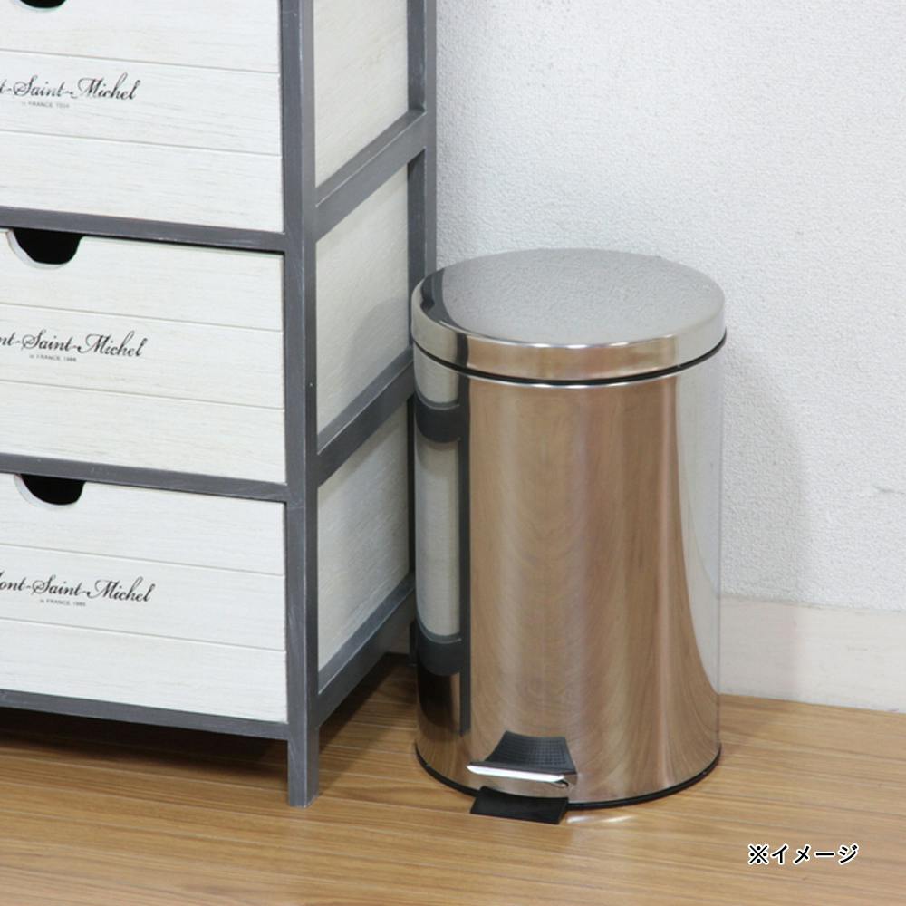 ブラッシュドステンレススチール製ラウンドステップカン（ペダル式ゴミ箱）12L ① 楽天市場】ゴミ箱 12L マイトラッシュ ペダルペール ブラック