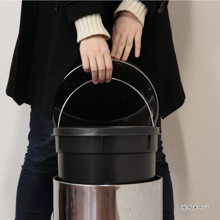 ステンレス ラウンドペダルペール 20L