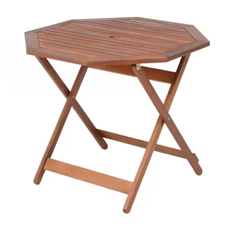 八角テーブル 90cm ブラウン【別送品】