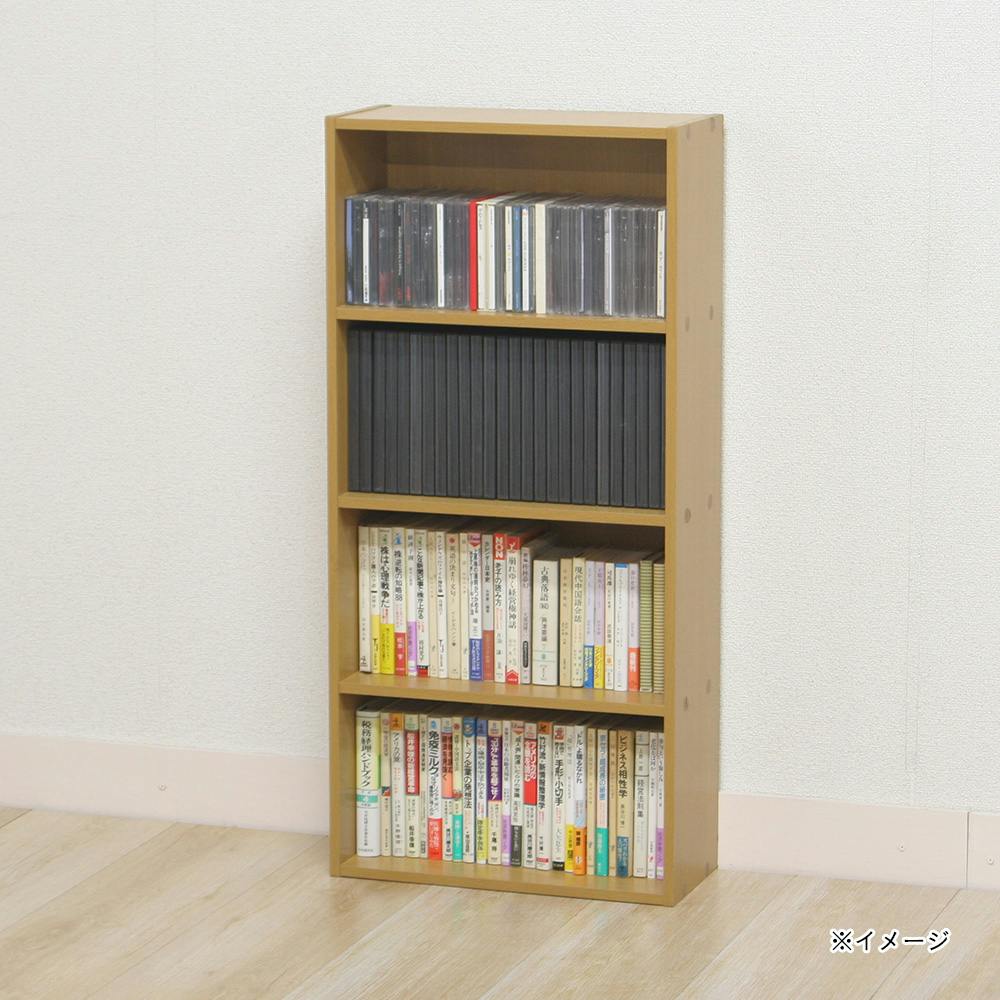 BOOK＆DVDラック ナチュラル | 本棚・書棚・ブックシェルフ 通販