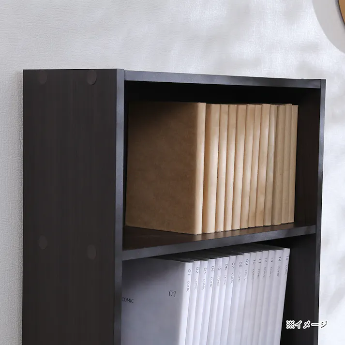 BOOK&DVDラック ブラウン