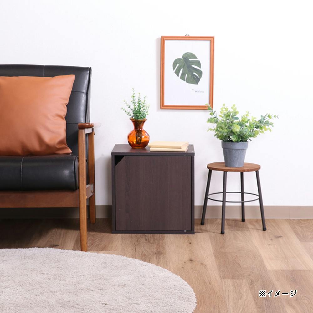 キューブボックス 扉付 ブラウン | カラーボックス・インナーボックス