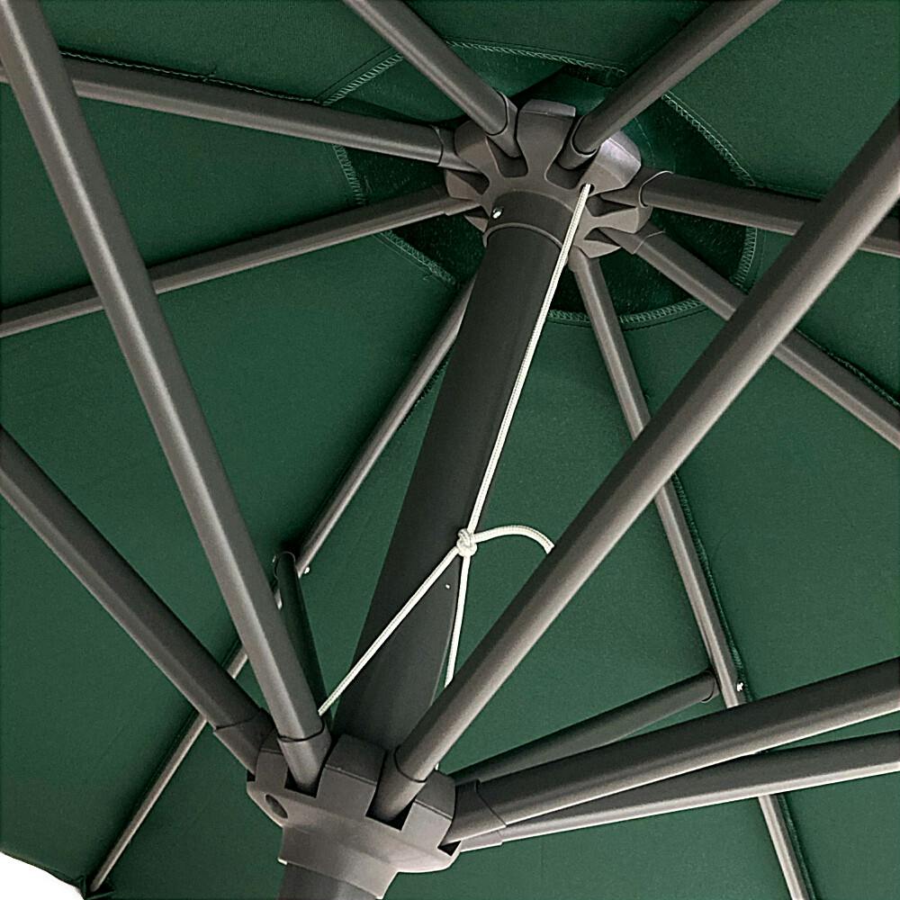 アルミパラソル グリーン アルミ製 (約)幅270×奥行270×高さ234cm