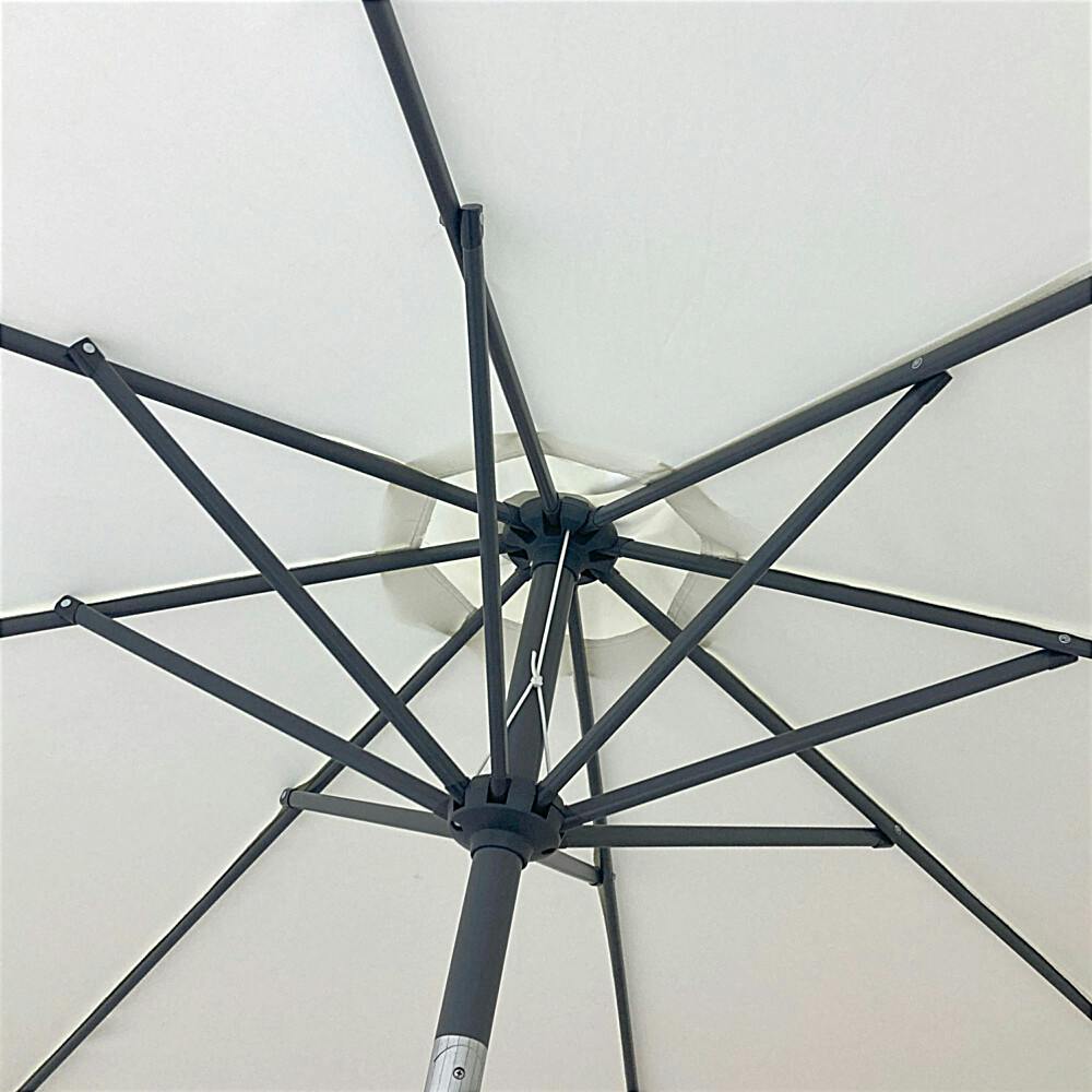 アルミパラソル アイボリー アルミ製 (約)幅270×奥行270×高さ234cm