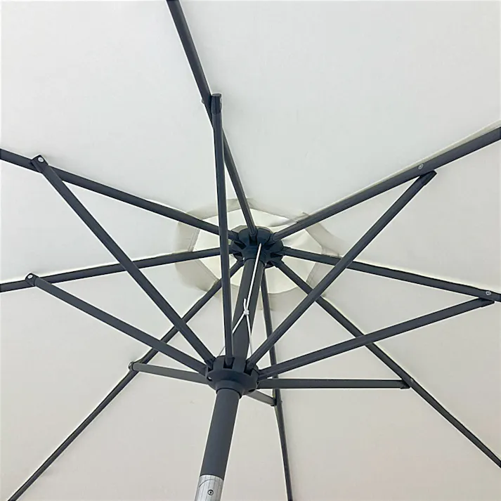 アルミパラソル アイボリー アルミ製 (約)幅270×奥行270×高さ234cm【別送品】