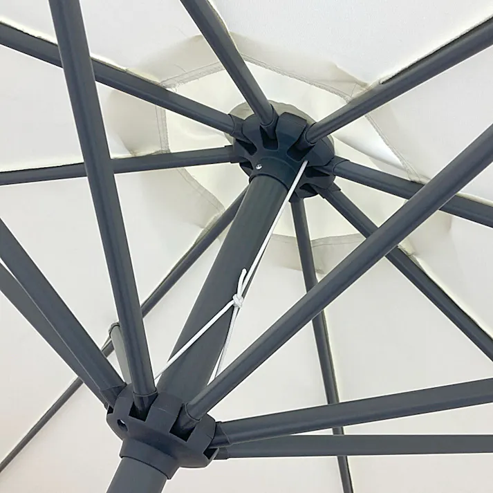 アルミパラソル アイボリー アルミ製 (約)幅270×奥行270×高さ234cm【別送品】