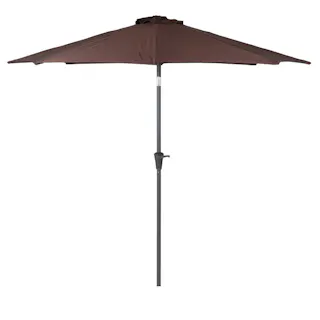 アルミパラソル ブラウン アルミ製 (約)幅270×奥行270×高さ234cm【別送品】