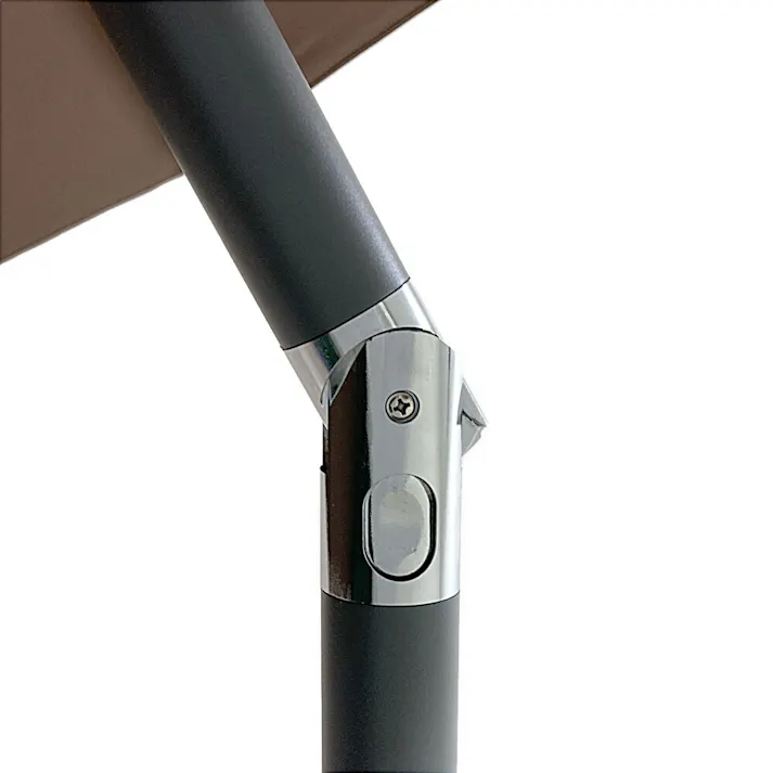 アルミパラソル ブラウン アルミ製 (約)幅270×奥行270×高さ234cm【別送品】