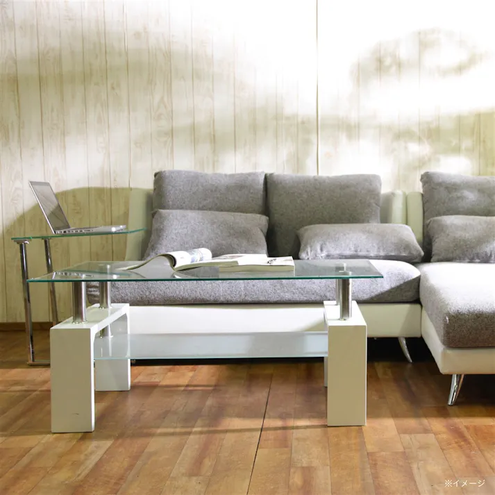 センターテーブル フォーカス ホワイト【別送品】