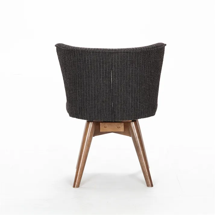 ダイニングチェア クラム ファブリック グレー【別送品】