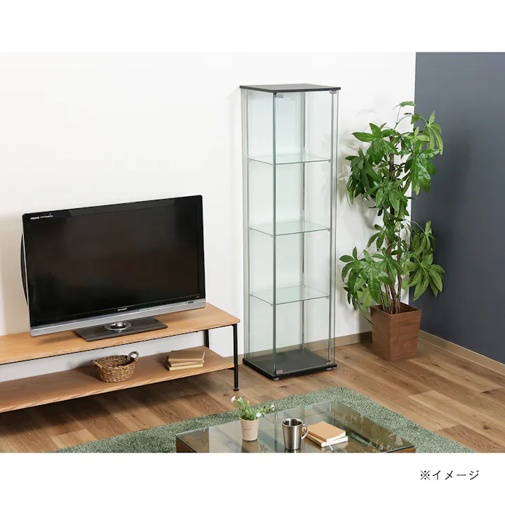 ガラスコレクションケース 4段【別送品】