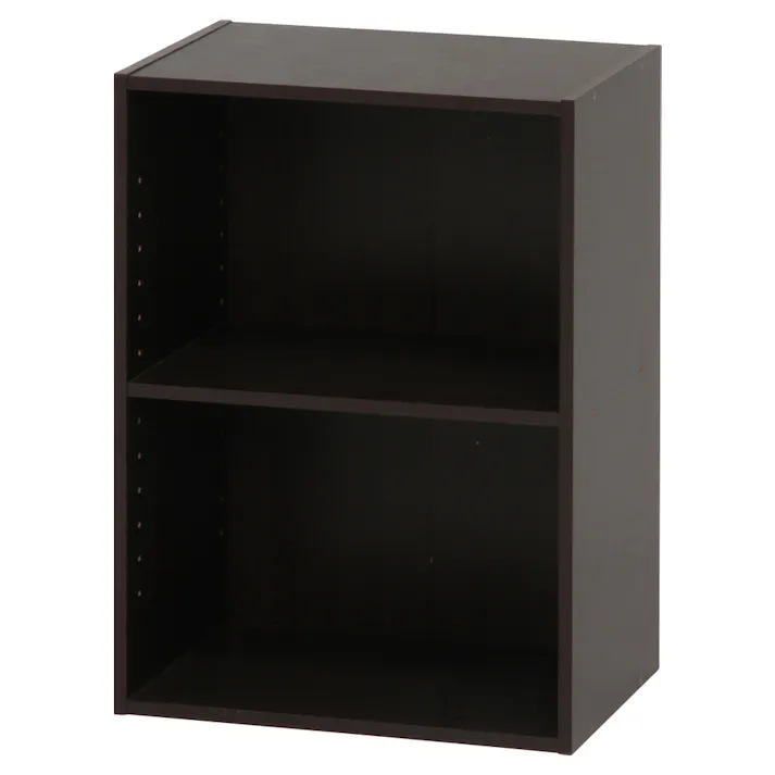 カラーボックス 可動棚 2段 ブラウン (販売終了)