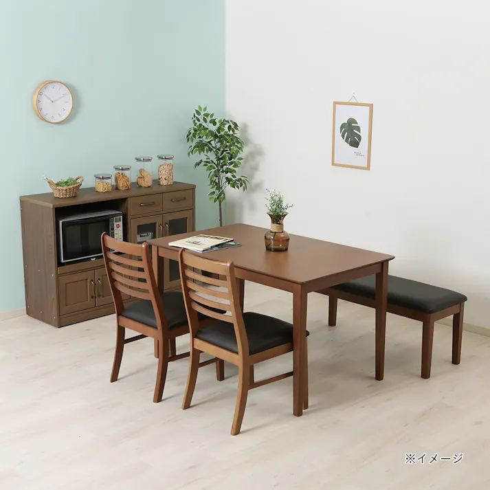 ダイニングチェア スノア ブラウン 2脚セット【別送品】