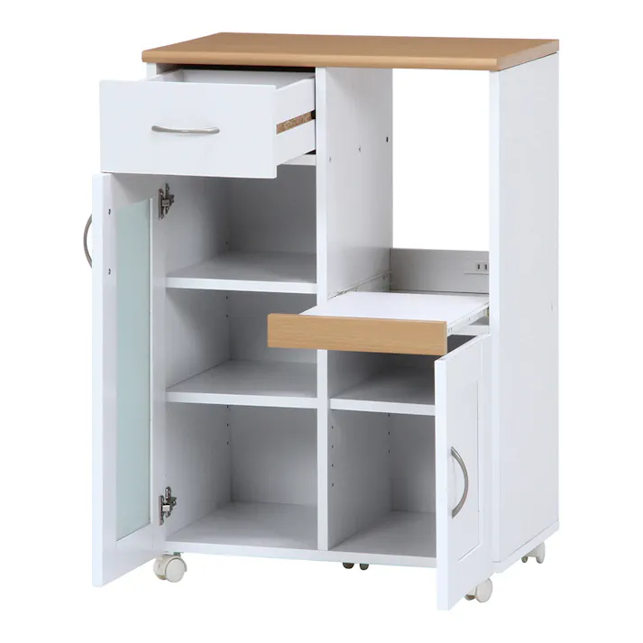 キッチンカウンター サージュ ホワイト×ナチュラル 60幅