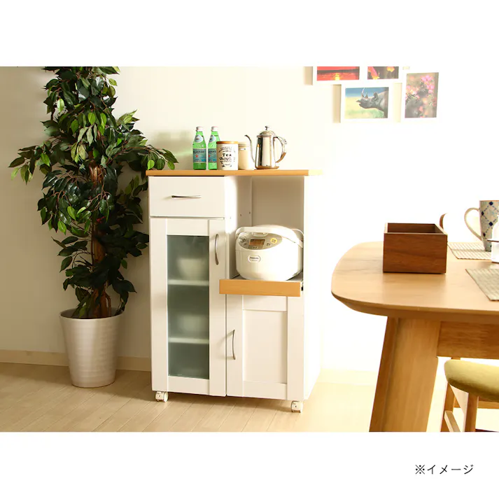 キッチンカウンター サージュ ホワイト×ナチュラル 60幅