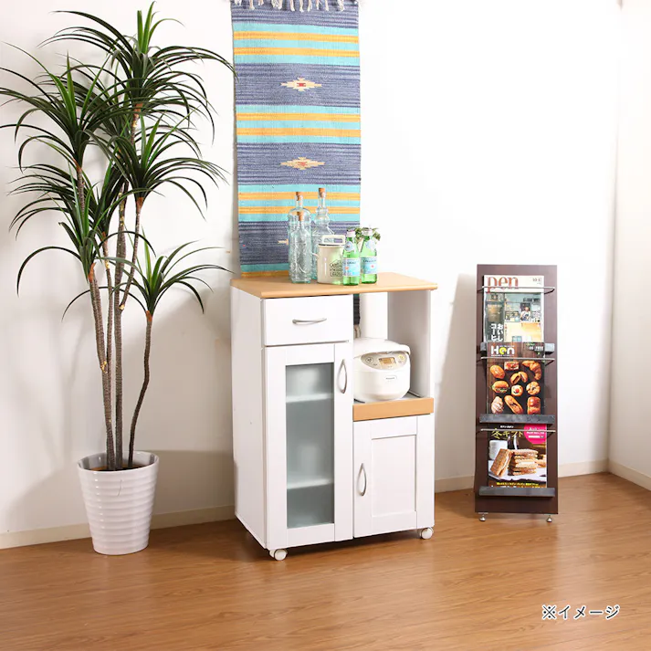 キッチンカウンター サージュ ホワイト×ナチュラル 60幅