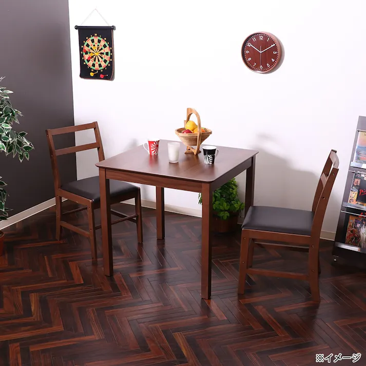 【通常WEB価格12800円】ダイニングテーブル モルト 75×75 ブラウン【別送品】