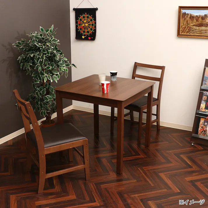 【通常WEB価格12800円】ダイニングテーブル モルト 75×75 ブラウン【別送品】