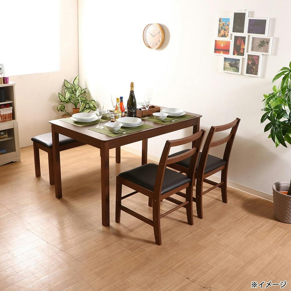 ダイニングテーブル モルト 120×75 ブラウン【別送品】 | テーブル・机