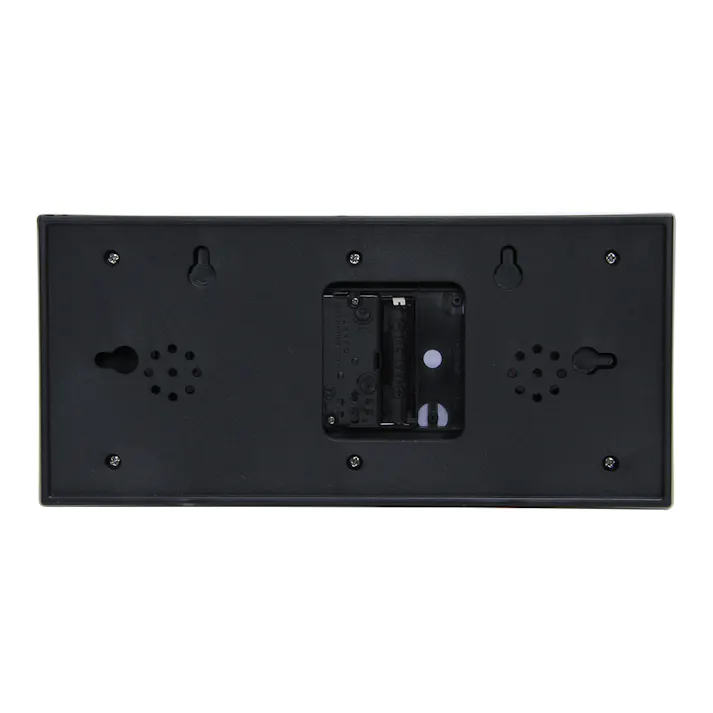 置時計温湿度計付き ダンテ 横型 ホワイト