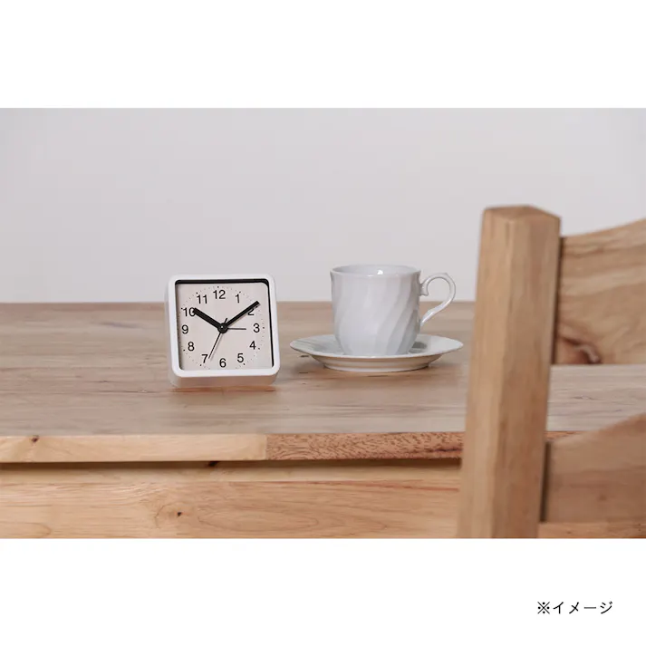 置時計 ウィル スクエア ホワイト