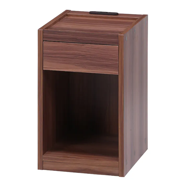 ベッドサイドテーブル BR(コンセント付き)【別送品】