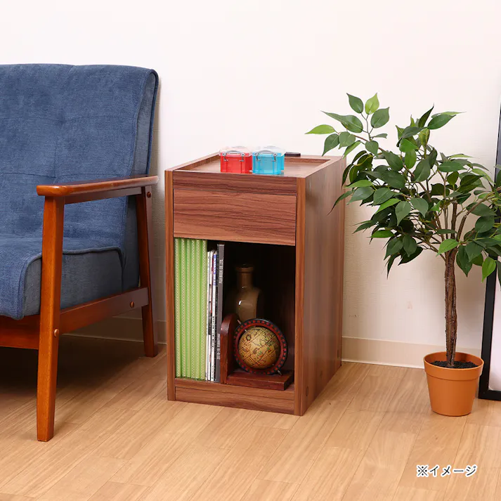 ベッドサイドテーブル BR(コンセント付き)【別送品】