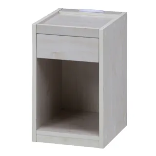 【通常WEB価格7980円】ベッドサイドテーブル WH(コンセント付き)【別送品】