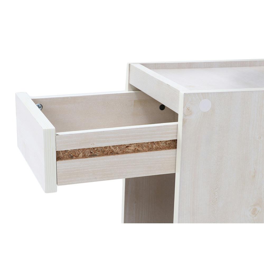 通常WEB価格7980円】ベッドサイドテーブル WH(コンセント付き