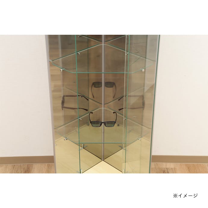 ガラスコレクションケース4段(スリム)NA【別送品】