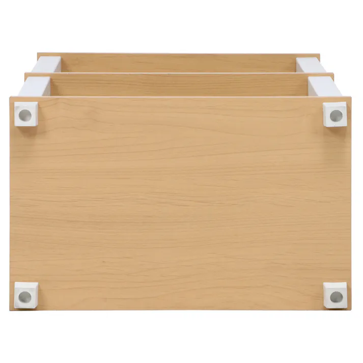 フィット 3段ラック ナチュラル×ホワイト