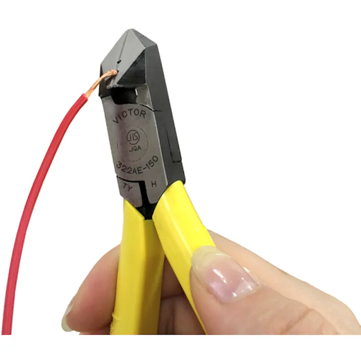 【CAINZ-DASH】フジ矢(ビクター) 斜ニッパ(成型カバ-付) 全長156mm 322AE-150【別送品】