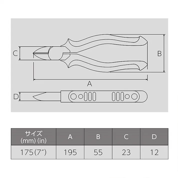 フジ矢 ビクター ハイグレード 強力ニッパ 175mm 360HG-175
