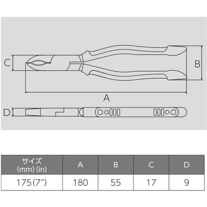 【CAINZ-DASH】フジ矢（ビクター） ネジプライヤー 300HG-175【別送品】