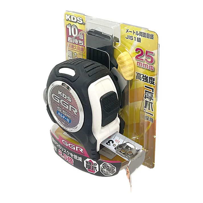 ムラテックKDS コンベックス GGR 25巾 5.5m厚爪 ホルダー付 GGR25-55Z