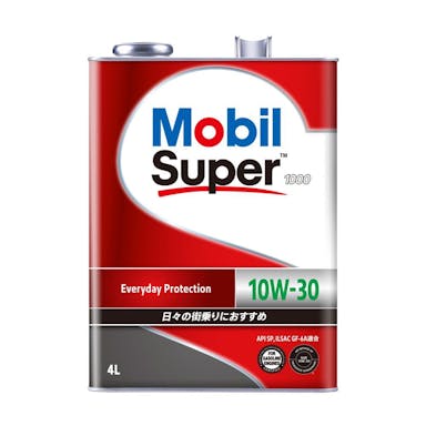 モービル Mobil エンジンオイル スーパー1000 10W-30 SP/117656 4L【SU】